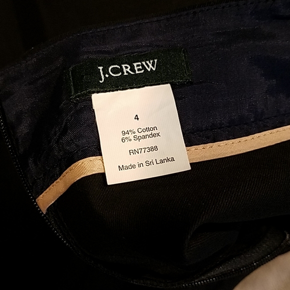 J Crew Black Pencil Skirt has Pockets Size 4 - Picture 5 of 5